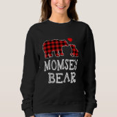 Sweatshirt Momsey Bear Buffalo Plaid Christmas Family Pajama (Devant)