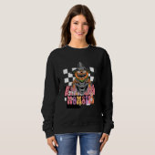 Sweatshirt Momster rétro super checkers Halloween (Devant entier)