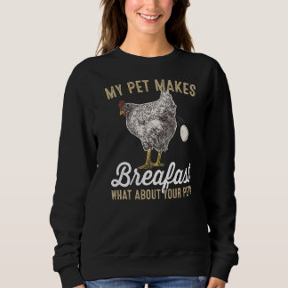 Sweatshirt Mon Animal De Compagnie Met Petit Déjeuner Et Votr