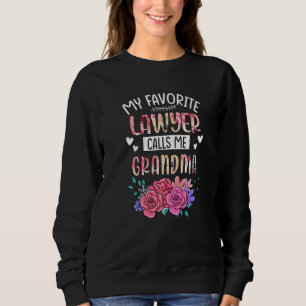 Sweatshirt Mon avocat favori m'appelle grand-mère heureuse de