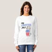 Sweatshirt Mon café d'abord (Devant entier)