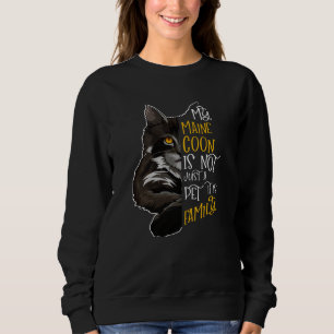 Sweatshirt Mon chat en coton Maine est une famille