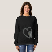 Sweatshirt Mon Chevalier Blanc Clever Valentine S Day Garden  (Devant entier)