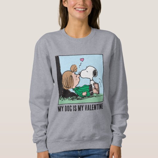 Sweatshirt Mon chien est mon Valentin | Peppermint Patty & Sn (Devant)