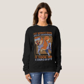 Sweatshirt Mon chien robot Met mon affectation Science Jointu (Devant entier)