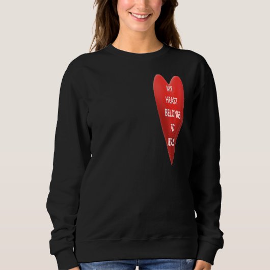Sweatshirt Mon Coeur appartient à Jésus (Devant)