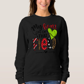 Sweatshirt Mon Coeur Est Sur Ce Terrain Tennis Sport Maman Je