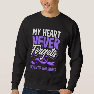 Sweatshirt Mon coeur n'oublie jamais la sensibilisation à la