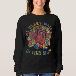 Sweatshirt Mon coeur se promène dans de minuscules chaussures