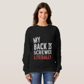 Sweatshirt Mon Dos Est Vendu Littéralement - (Devant entier)