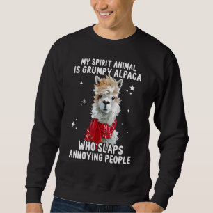 Sweatshirt Mon Esprit Animal Est Grumpy Alpaca Qui Lève Annoy