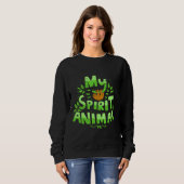 Sweatshirt Mon Esprit Animal Sloth Dire Animaux (Devant entier)