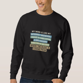 Sweatshirt mon esprit est comme un navigateur internet