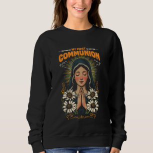 Sweatshirt Mon garçon de première communion fille de 1ère com