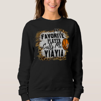 Sweatshirt Mon Joueur Favori M'Appelle Yiayia Basketball Moth