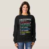 Sweatshirt Mon Jour Parfait Jouer Jeu Cool d'échecs (Devant entier)