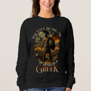 Sweatshirt Mon mari est une guerre spartiate grecque