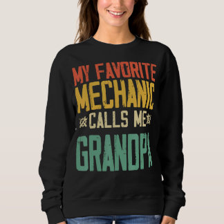 Sweatshirt Mon Mécanique Préféré M'Appelle Grand-Père Vintage