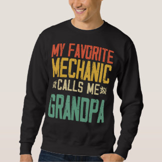 Sweatshirt Mon Mécanique Préféré M'Appelle Grand-Père Vintage