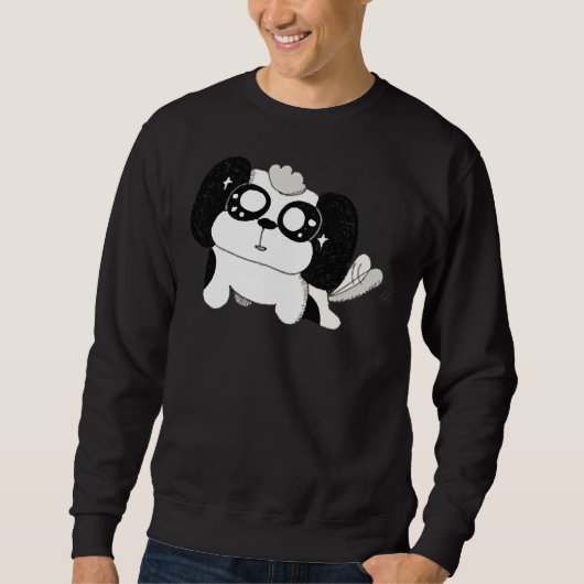Sweatshirt Mon meilleur ami Bow The Shihtzu Active (Devant)