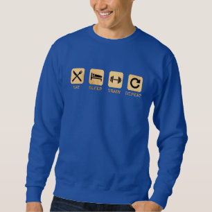 Sweatshirt Mon mode de vie Mangez le train de sommeil Répéter