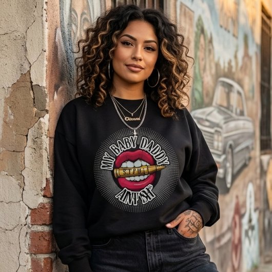 Sweatshirt Mon papa de bébé n'est pas chut