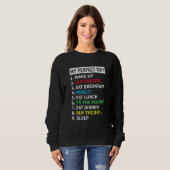 Sweatshirt Mon Parfait Jour Crypto Trader Mème Stock Acheter  (Devant entier)