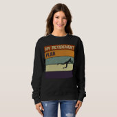 Sweatshirt Mon plan de retraite Volleyball Slogan (Devant entier)