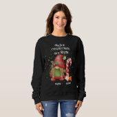 Sweatshirt "Mon premier Noël en MUM" gnome sweatshirt. (Devant entier)