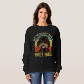 Sweatshirt Mon thérapeute a un nez mouillé chien Cavapoo (Devant entier)