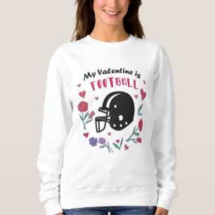 Sweatshirt Mon Valentin est Football Invitation Carte postale