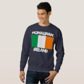 Sweatshirt Monaghan, Irlande avec drapeau irlandais (Devant entier)