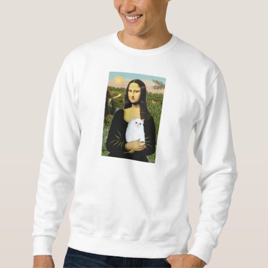 Sweatshirt MonaLisa - chaton persan blanc #49 (Devant)