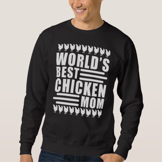 Sweatshirt Monde meilleur maman poulet (Devant)