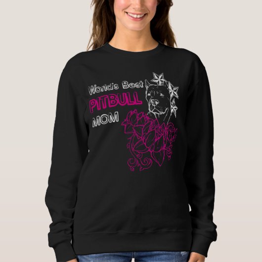 Sweatshirt Monde meilleur Pitbull Maman (Devant)