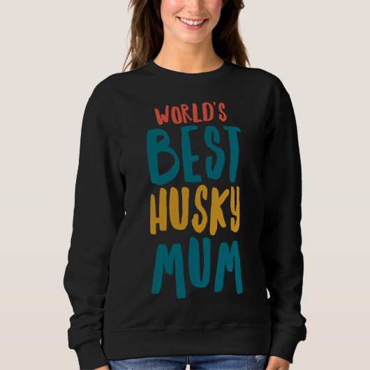 Sweatshirt Monde meilleure maman Husky (Devant)