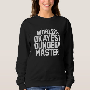 Sweatshirt Mondes Okayest Dm D20 Tabletop Rpg Dungeon Retro