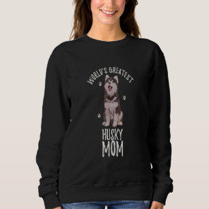 Sweatshirt Mondes plus grande Sibérie Husky Maman Drôle Chi