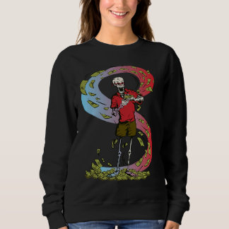 Sweatshirt money dollars skeleton spending
