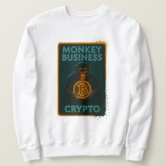 Sweatshirt Monkey Business Crypto Shirt – Bitcoin (Design devant)