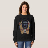 Sweatshirt Monkey Chimp Avec Lunettes De Soleil Et Skateboard (Devant entier)