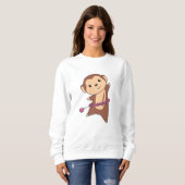 Sweatshirt Monkey Hullern Danser Danser Sport Pneus Huller (Devant entier)