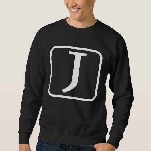 Sweatshirt Monogram Capital Letter J Initial Alphabet Women M (Devant)