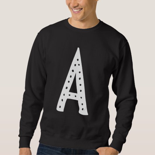 Sweatshirt Monogramme de la lettre majuscule A Alphabet Initi (Devant)