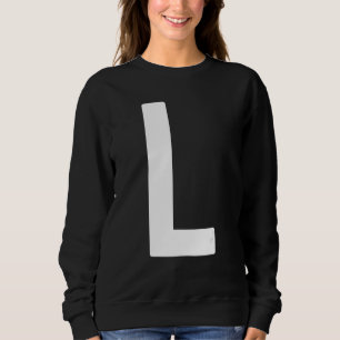 Sweatshirt Monogramme de la lettre majuscule L initiale de la