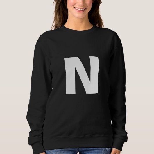 Sweatshirt Monogramme de lettre initiale moderne élégant tend (Devant)