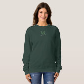 Sweatshirt Monogramme Et Nom Des Femmes De La Forêt Profonde (Devant entier)