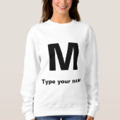 Sweatshirt Monogramme et nom sur la couleur claire femmes (Devant)