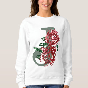 Sweatshirt monogramme floral lettre majuscule J