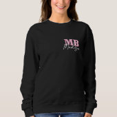 Sweatshirt Monogramme initial minimaliste rose moderne (Devant)